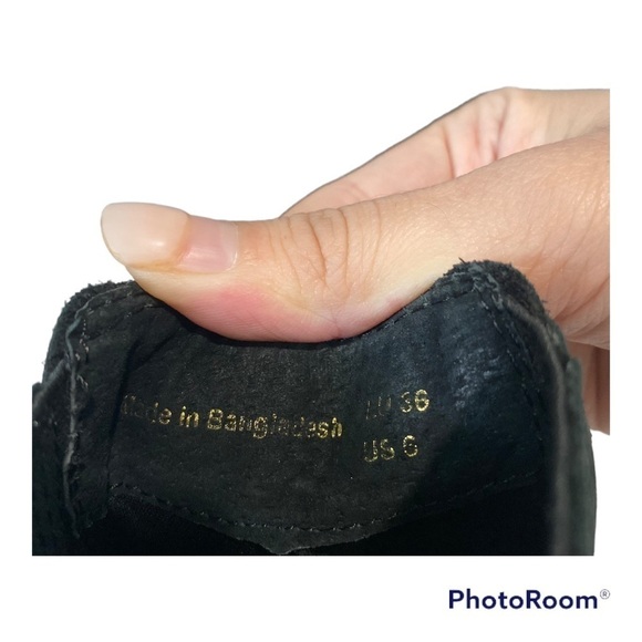 PEGABO Black Leather Short Ankle Riding Chelsea Boots - Picture 5 of 6